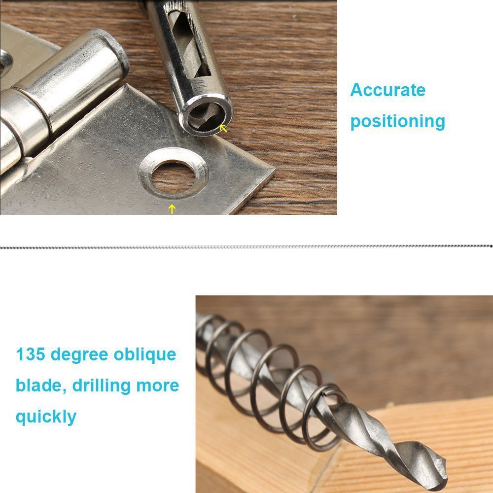 Door Hinge Drill Bit Set - Center Hole Puncher -6 Door Hinge Drill Bit Set - Center Hole Puncher -6