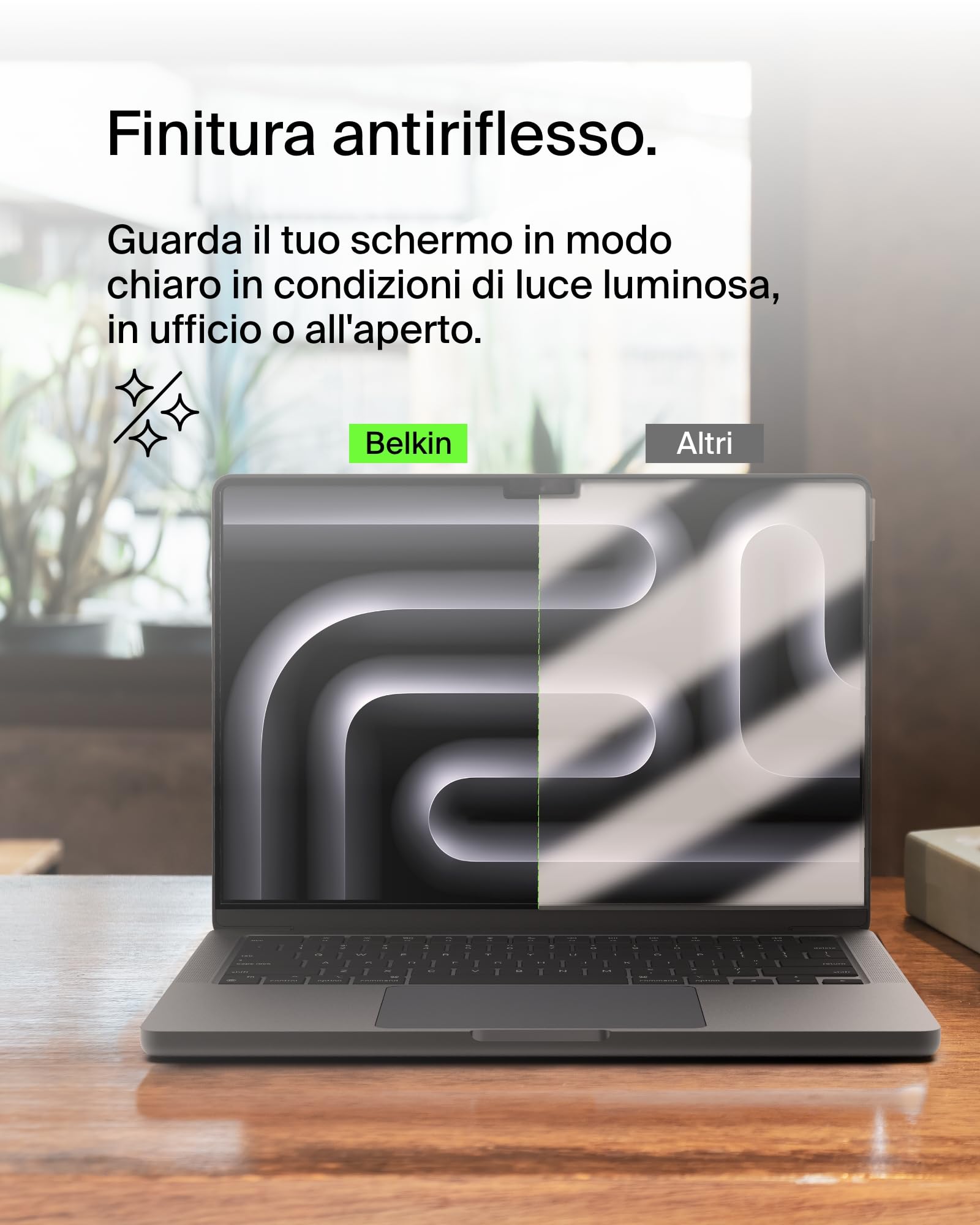 Pellicola Protettiva Privacy Belkin Per MacBook Pro 14" M1/M2/M3 - Antiriflesso, Rimovibile, Garanzia A Vita