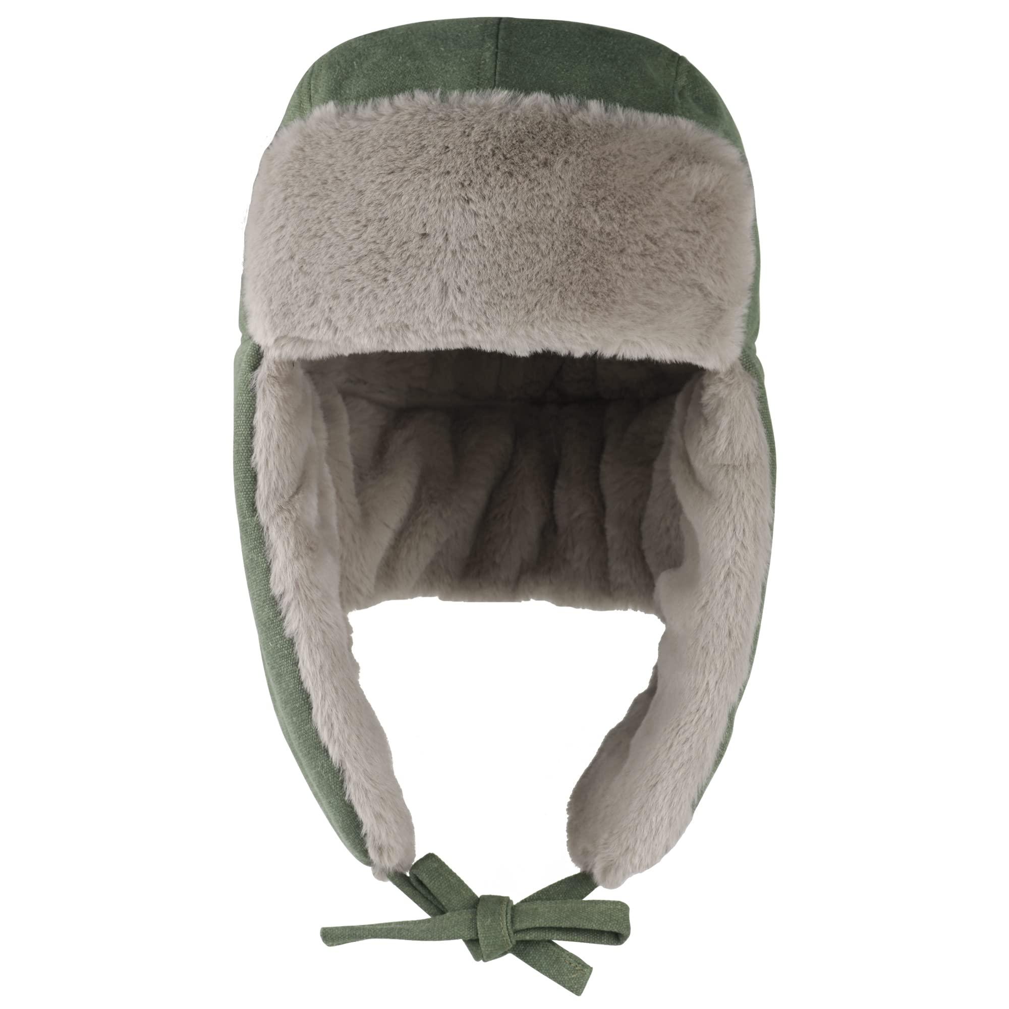 Connectyle Men's Trapper Hat with Faux Fur Ushanka Winter Hats with Ear Flaps Trooper Hat Army Green