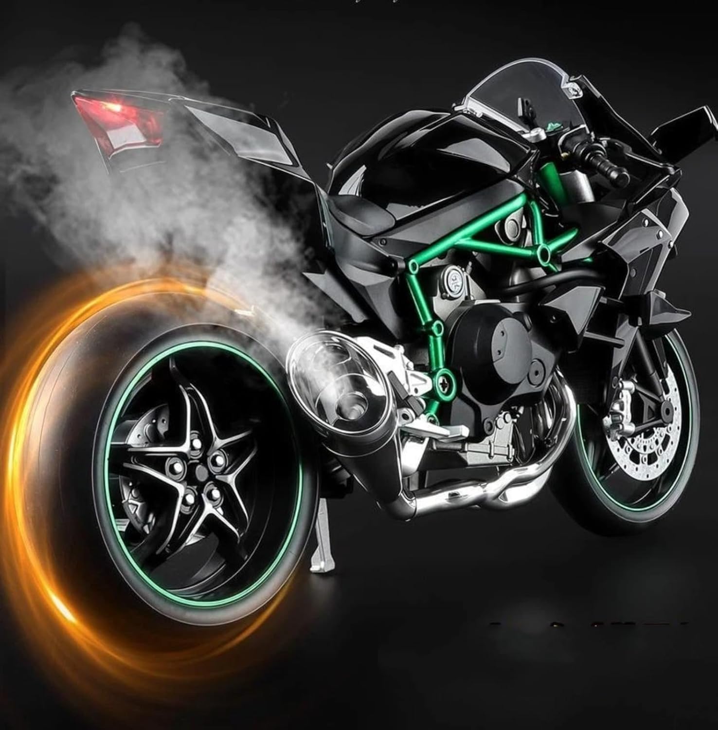 Spray Version Dynamic Motorcycle Alloy Model Gift Box Simulation Toy Motorcycle Accessories