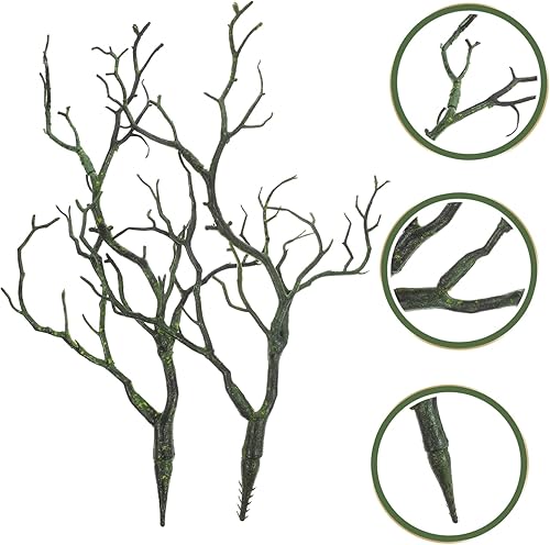 Miniatura 2 de Yardenfun Rama de árbol, decoración del hogar, decoración de Halloween, 2 piezas, abdominales artificiales, accesorios hechos a mano, decoración de