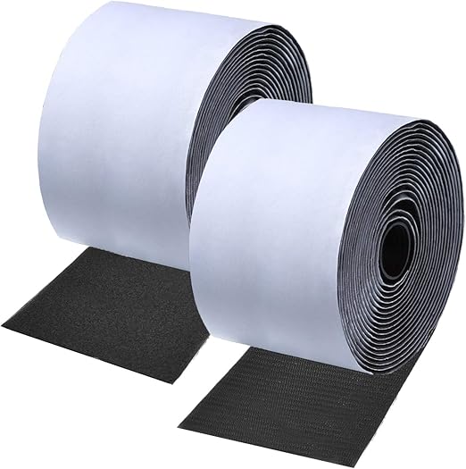 ANDERK Nastro Adesivo In Tessuto Con Gancio E Occhiello – 10 Cm X 3 M, Non Adesivo, Tagliabile, Per Cavi E Oggetti