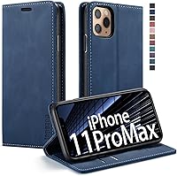 Vista 10 de japezop Funda para iPhone 11 Pro, iPhone 11 Pro funda tipo cartera para mujeres u hombres con [bloqueo RFID] soporte para tarjetas de crédito, funda