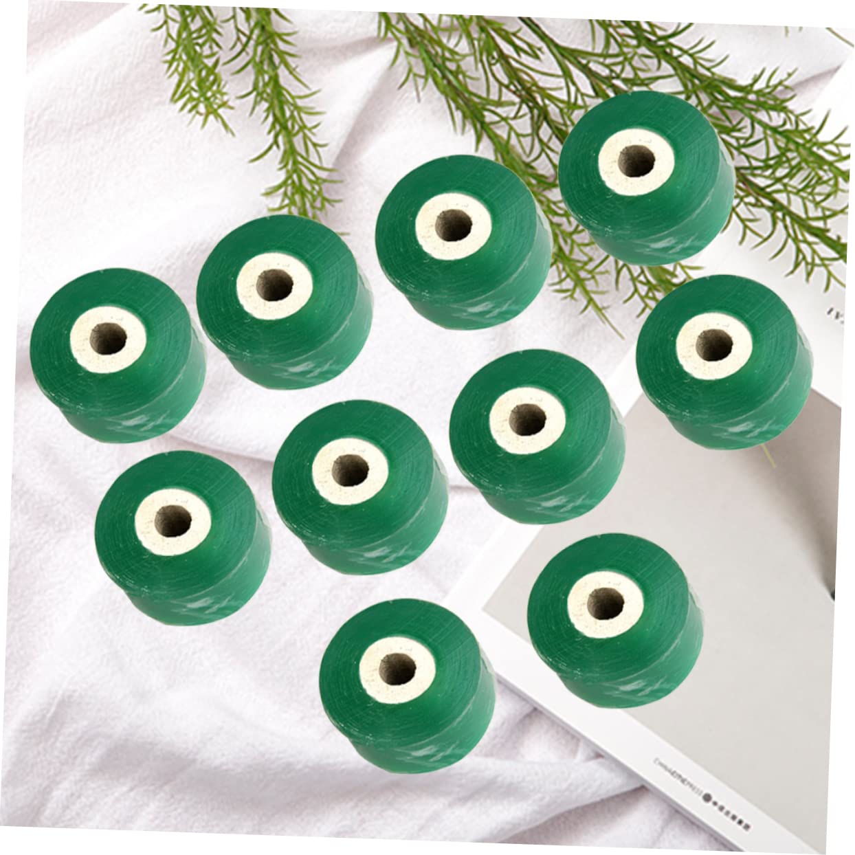 ifundom Ruban de Greffage 10 Pcs en PE Vert, Film Élastique | Plantes, Floristerie et Greffage, Résistant à L’eau, pour Noix et Fruits à Noyau