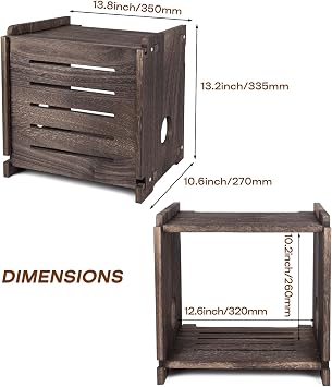 WiFi Router Storage Box Modem Cable Shelf Router Cover Router Shelf Hider Power Strip and Cable Management Rack Office Desktop Organizer Shelves Need Assembly Wood