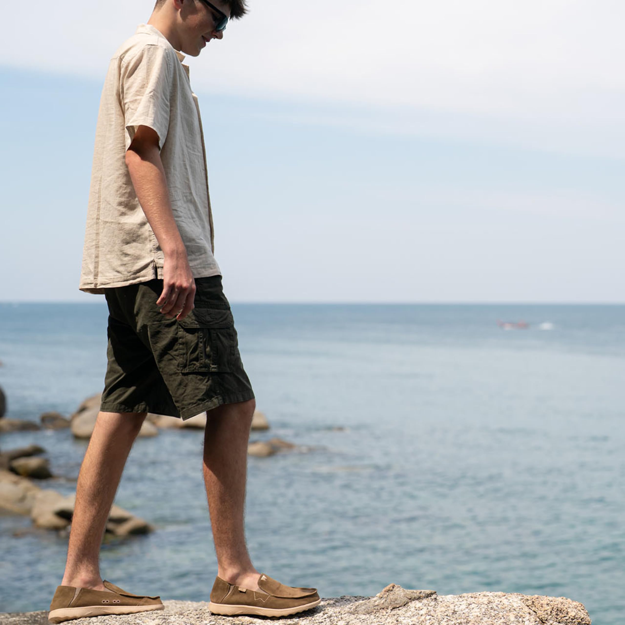 Kickback Couch 2.0 Suede - Herren Loafers - Wildleder Slipper Herrenschuhe - Weiches Wildleder Obermaterial mit Leder gefüttert herausnehmbare Einlegesohlen