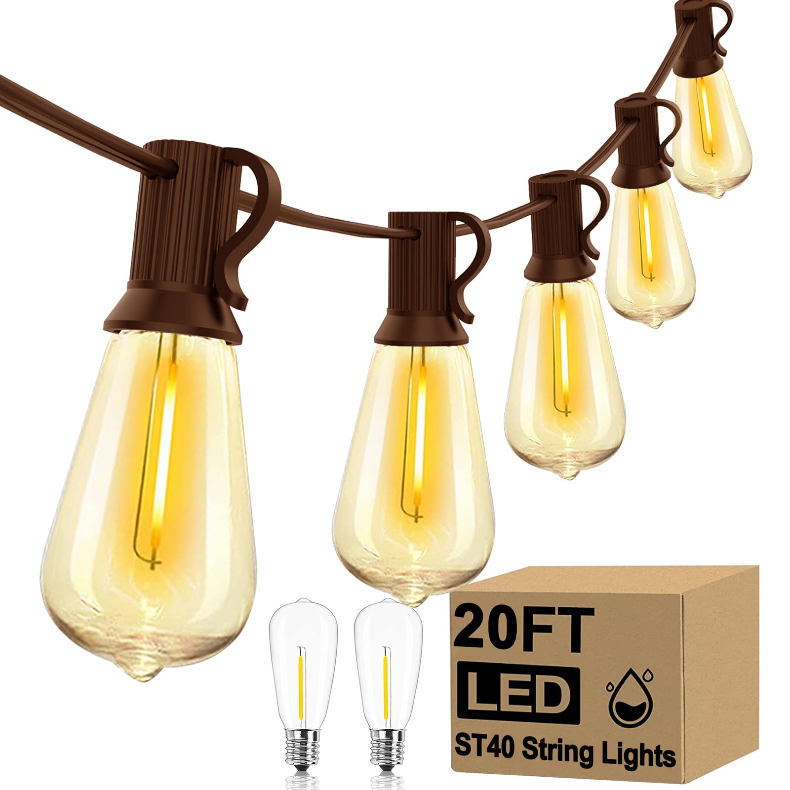 Cbebew ST40 LED String Lights Brown