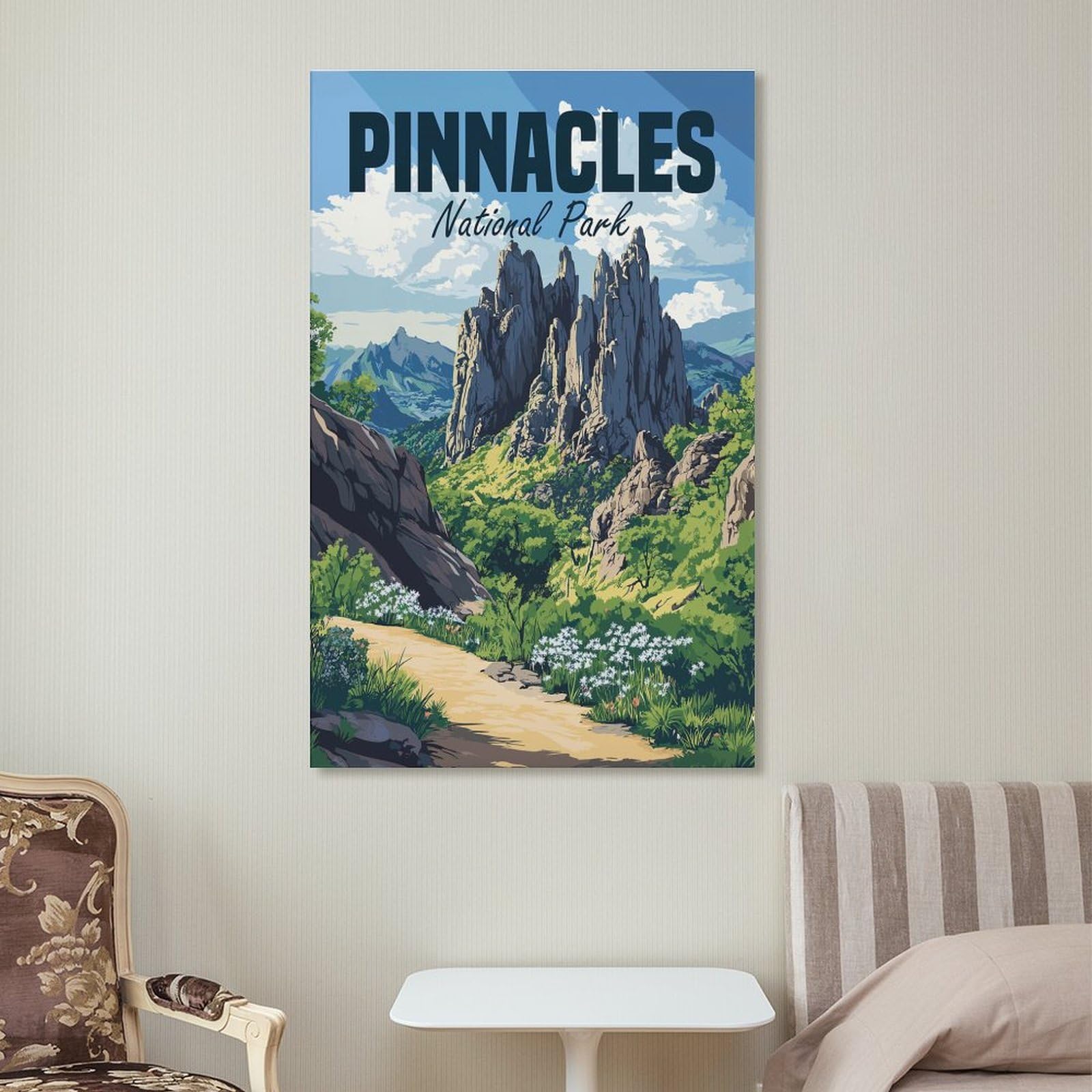 Junmoney Pinnacles National Park Wandbild, 20x30inch(50x75cm), Für Wohnung, Büro Oder Neue Räume, Leinwanddeko Als Wohnliche Idee, Für Dekorative Bilderwände