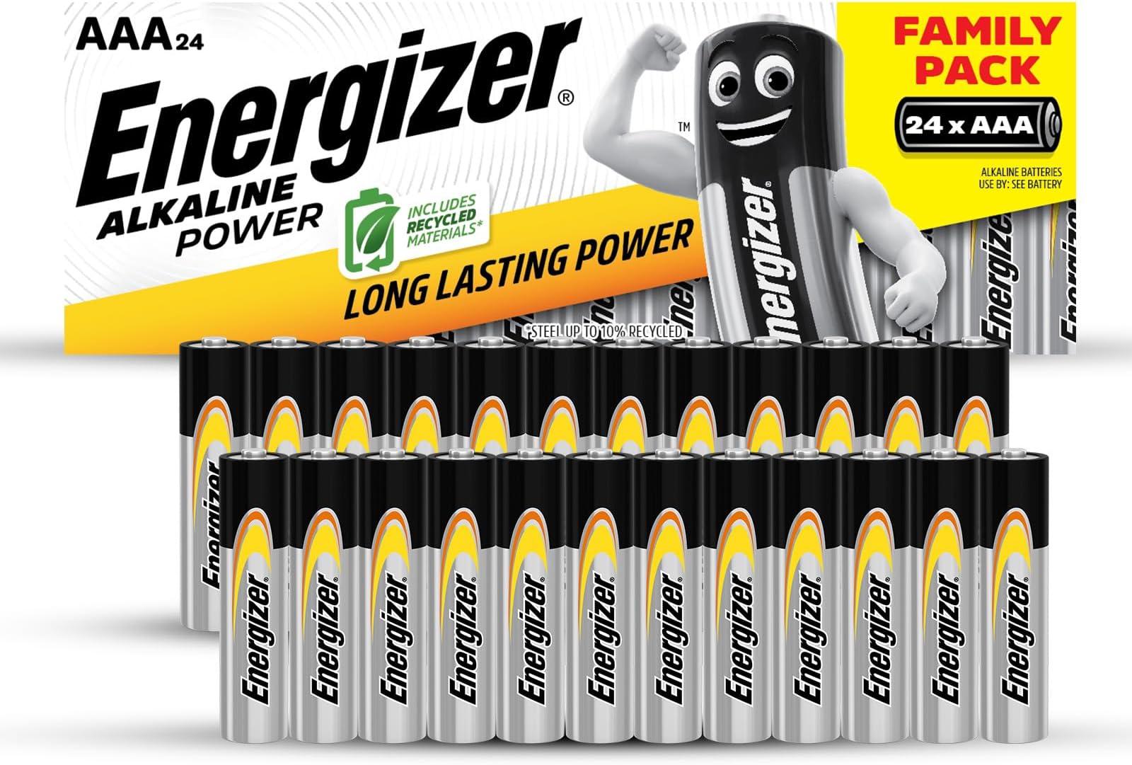 Energizer AAA Batteries, Alkaline Power Batteries, 24 Pack