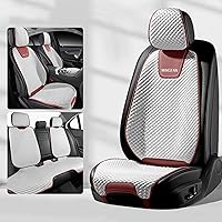 Vista 17 de Funda de asiento delantero para MAZDA2, MAZDA3, MAZDA6, Mazda Tribute, transpirable, cómodos protectores de asiento de 2 asientos (tipo 1 gris)