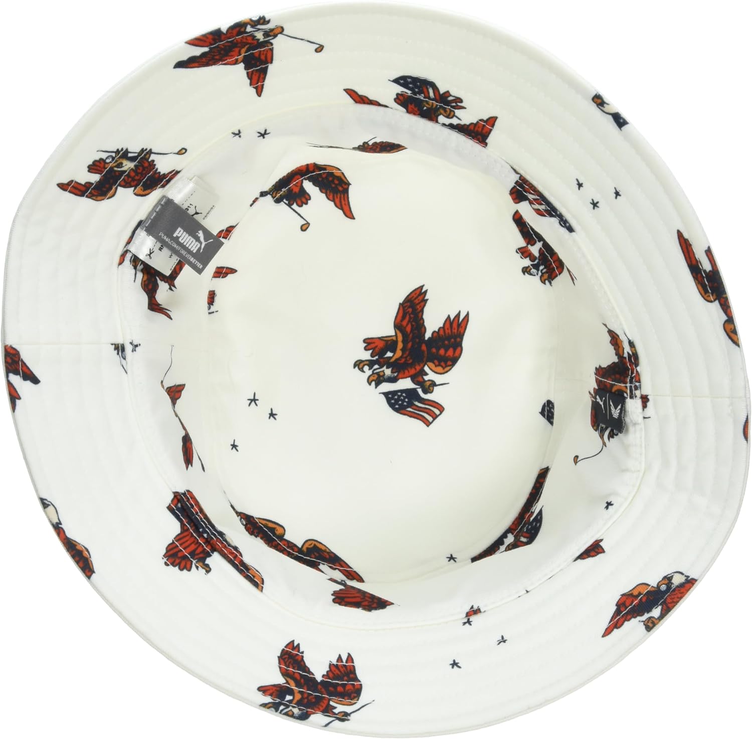 PUMA Golf Men's X Volition Bucket HAT, White Glow-DEEP Navy