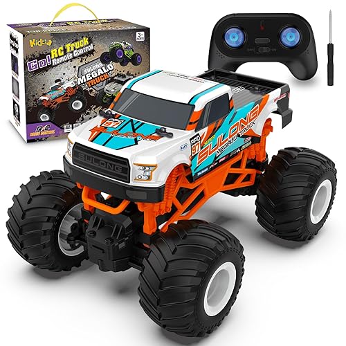 Kidcia Remote Control Car, 1:16 RC Monster Truck, 2.4GHz 20 Km/h Fast All Terrain Off Road RC Cars for Boys Girls Ages 4-7 8-12, Cool Christmas Birthday Gift Toy for Kids and Adults
