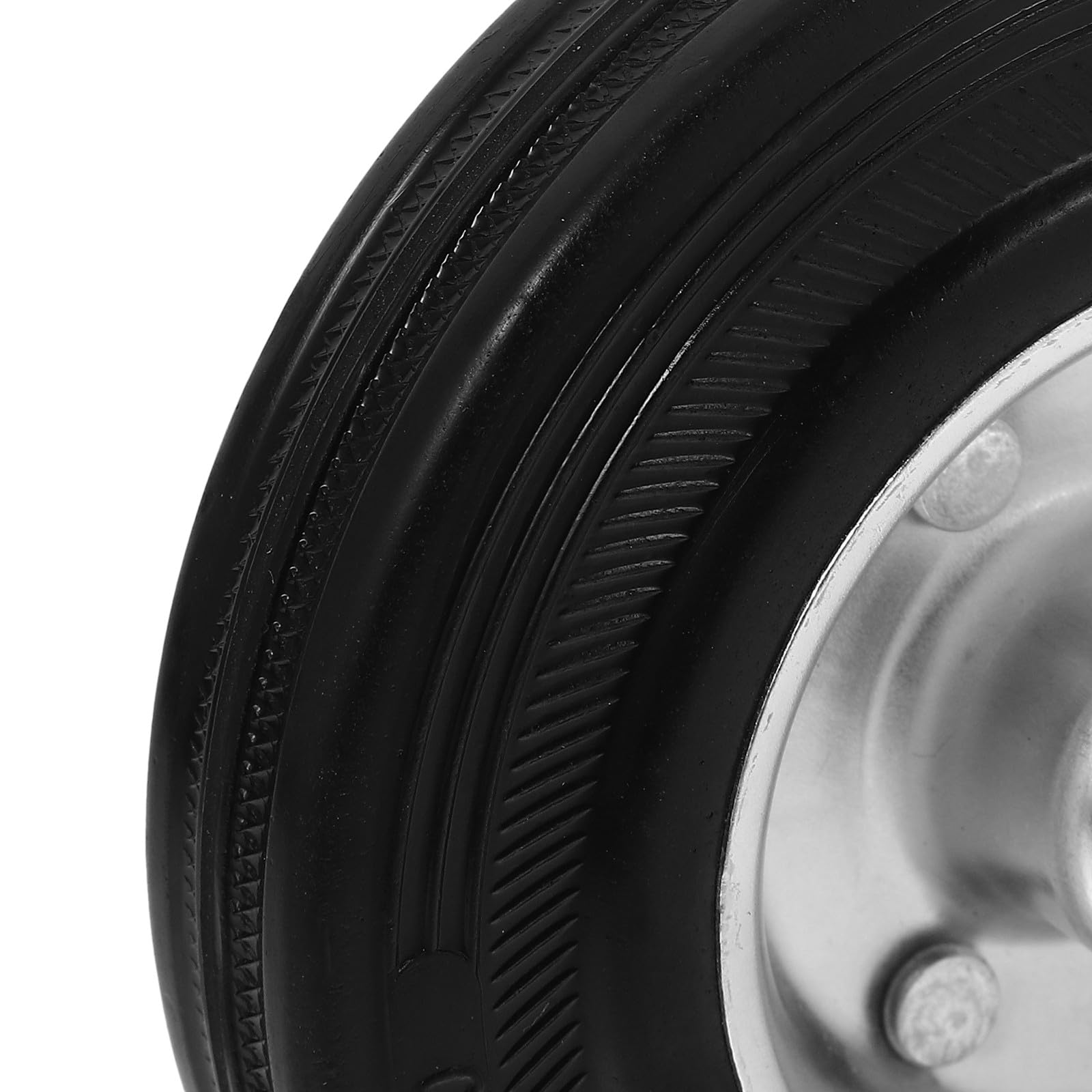 SHINEOFI Ruedas de Repuesto para Carretilla de Mano 2 Piezas, Goma Negra Rotación 360 Grados y Fácil Instalación para Carrito Utilitario y Remolque