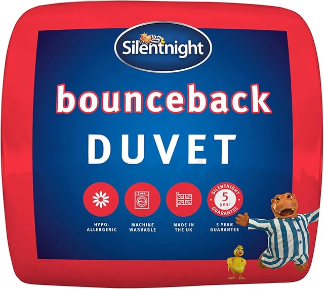 Silentnight Bounceback Duvet 10.5 Tog All Season Winter Quilt Machine Washable and Hypoallergenic Single, White