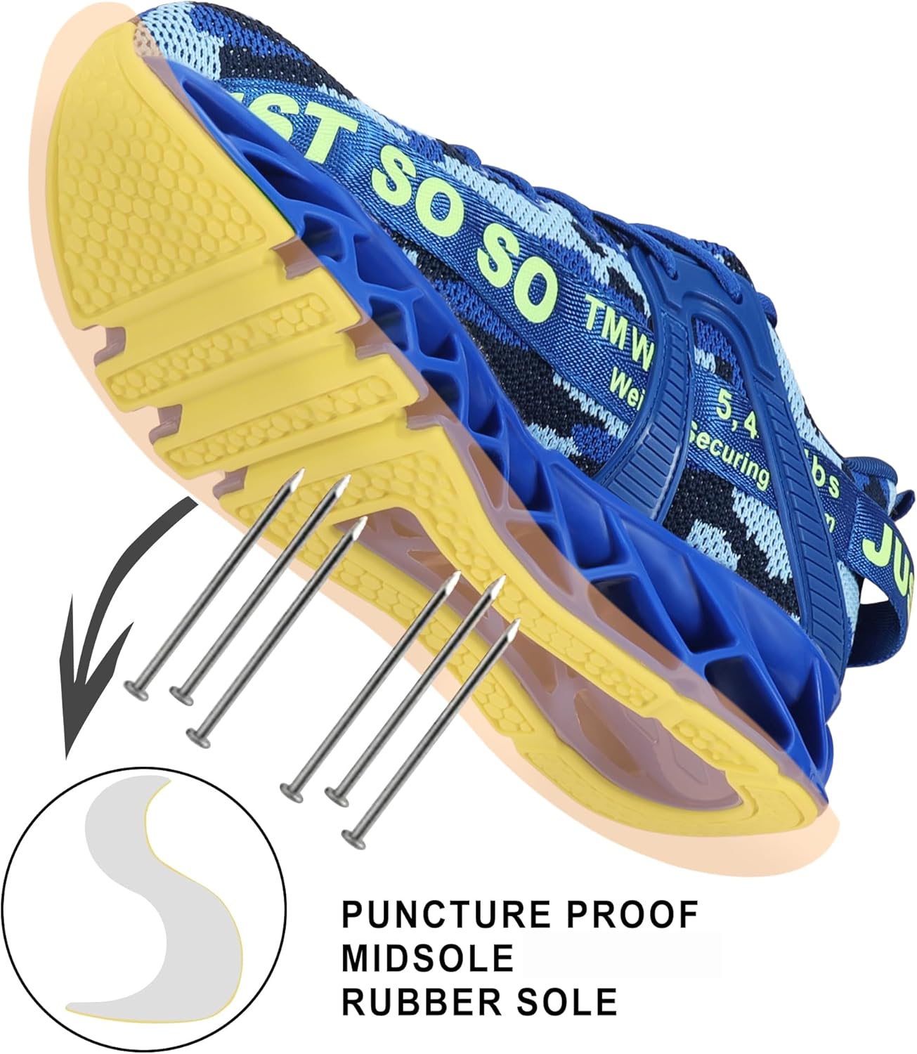 COKAFIL Steel Toe Shoes for Men Women Work Safety Sneakers Puncture Proof for Industry Construction Warehouse Utility - Image 4