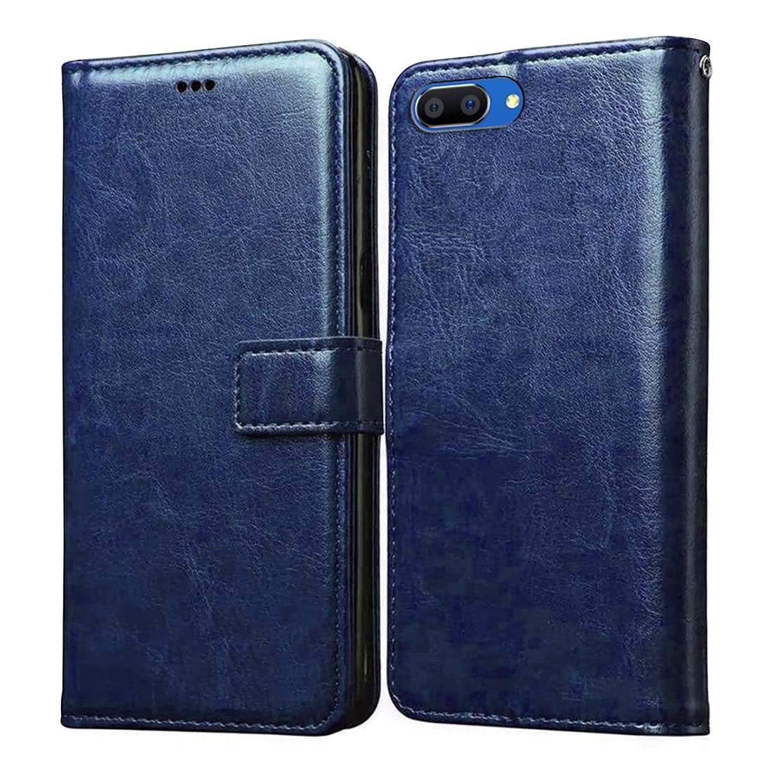 Casotec Flip Cover for Realme C1 | Premium Leather Finish | Inbuilt Pockets & Stand | Flip Case for Realme C1 (Blue) (B09S9WD27N) Amazon Price History, Amazon Price Tracker