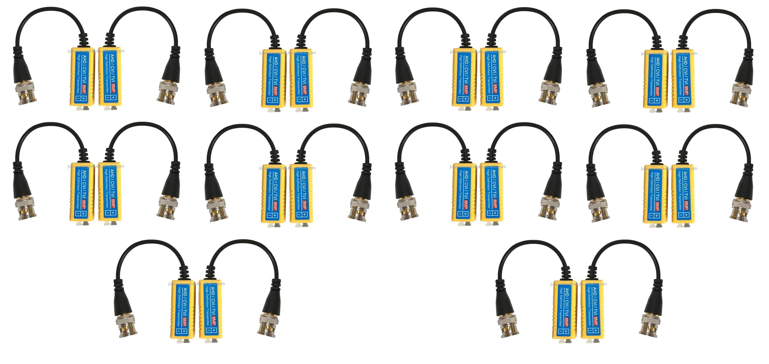 WiredCom 8MP Split Joint Mini CCTV BNC HD-CVI/TVI/CVBS/AHD Passive Transceiver Video Balun (PACK OF 10)-image-42