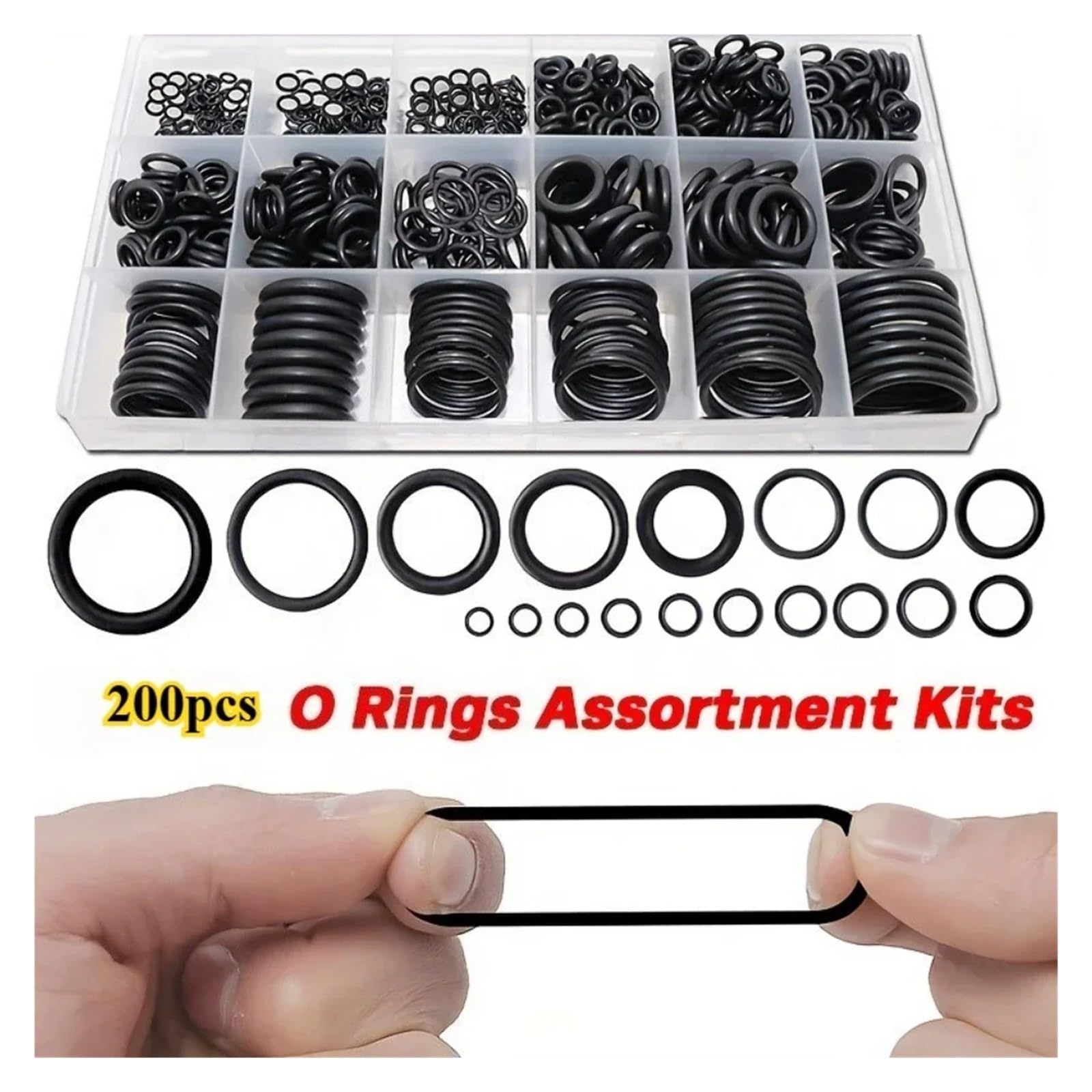 Juego de juntas tóricas 15/800 piezas caucho nitrilo - Varias y anillos sellado for máquinas limpieza alta presión(Oring Kit 800pcs)