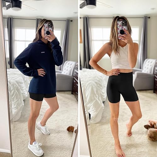 Miniatura 6 de niyokki Pantalones cortos de entrenamiento para mujer, 3 piezas, acanalados, sin costuras, de cintura alta, para yoga, levantamiento de glúteos,