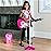Best Choice Products Kids Electric Musical Guitar Play Set, Toy Guitar Starter Kit Bundle w/ 6 Demo Songs, Whammy Bar, Microphone, Amp, AUX, 2 Sticker Sheets - Pink