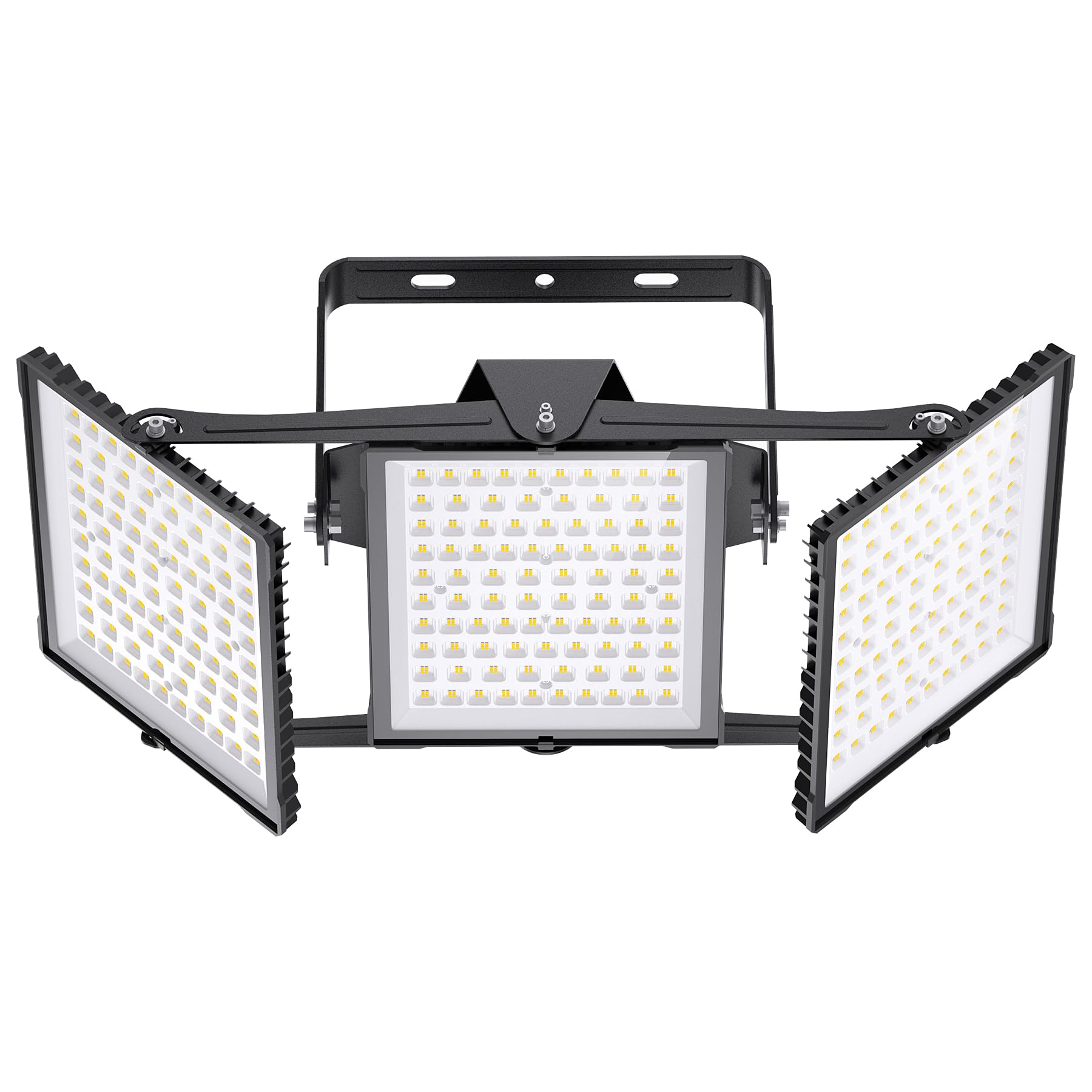 SOLLA 2025 Plus NEU AUFGERÜSTET LED Außenflutlicht, 15000LM 6000K Tageslichtweiß IP66 Wasserdicht, Stadionbeleuchtung, 3 Köpfe Verstellbares Außen-Sicherheitsbeleuchtung für Höfe, Terrassen