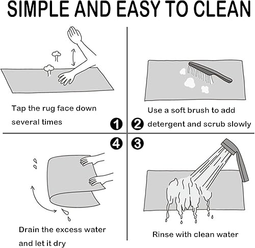 Miniatura 7 de Kuilepa Alfombra de 20 x 47 pulgadas, antideslizante, impermeable, alfombra de entrada duradera para piso de cocina, cuarto de servicio, baño,