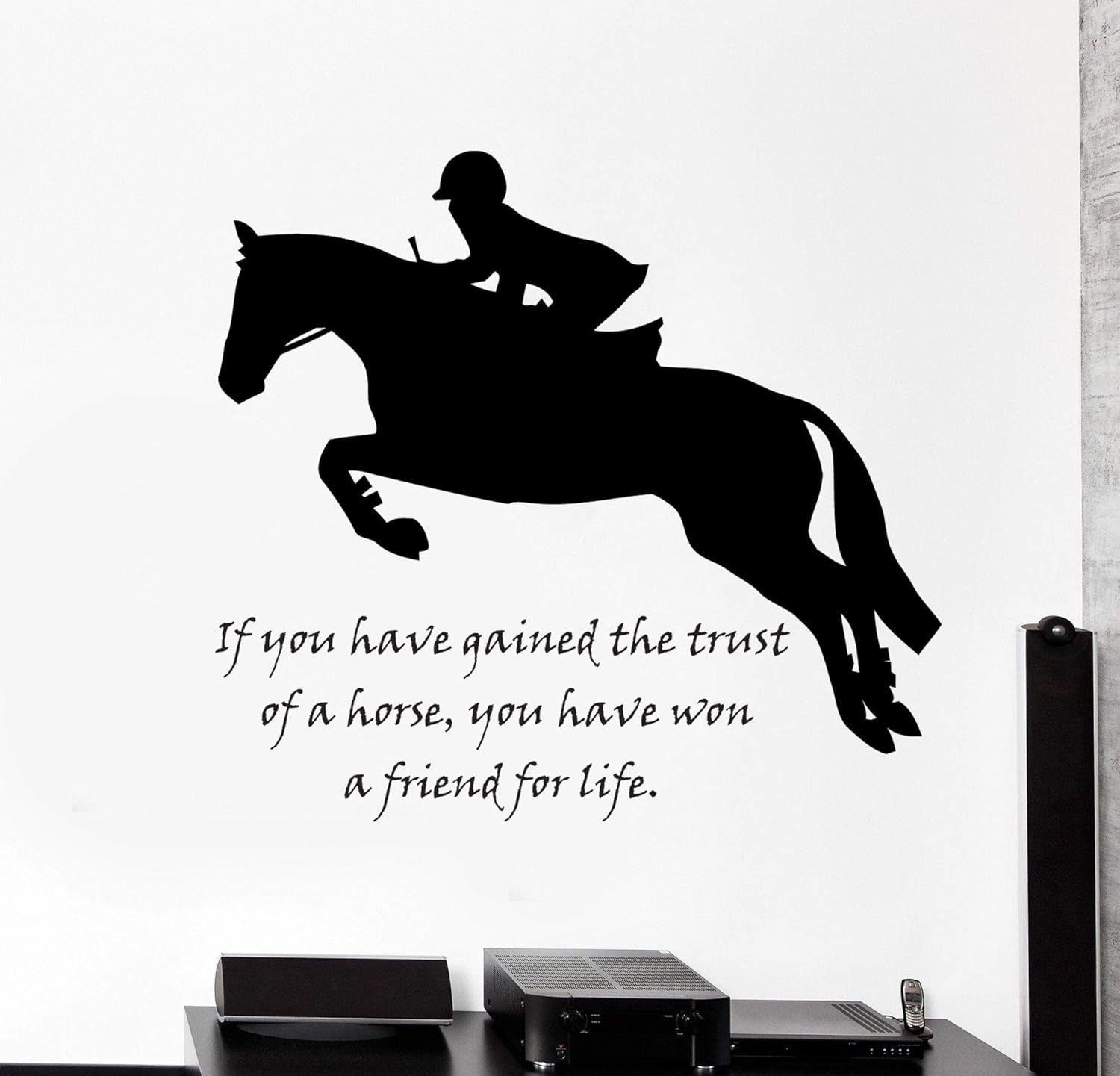 Animal Love Passion Quotes Quote Equestrian Horse Wall Decals for Girls Rooms/Girl Horses Animals Horseback Riding Equestrianism Sport Jumping Vinyl Art Decor Stickers/Womens Size 20x20 inch