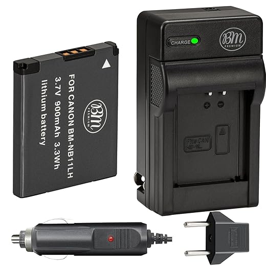 BM NB-11LH Battery and Charger for Canon Elph 110 Elph 130 Elph 140 Elph 150 Elph 160 Elph 170 Elph 180 Elph 190 Elph 320 Elph 340 Elph 350 Elph 360 A2300 A2400 A2600 A3400 A4000 SX400 SX410 SX420