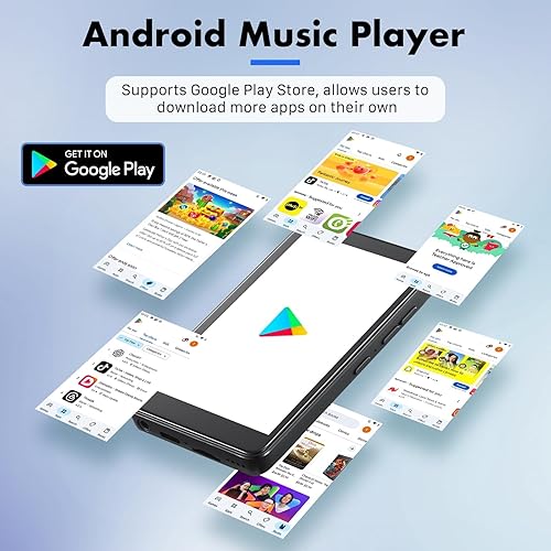 Miniatura 8 de Reproductor MP3 inteligente con Android 13 y pantalla táctil de 4 pulgadas, almacenamiento de 144 GB (1 TB expandible), Bluetooth 5.3, WiFi para