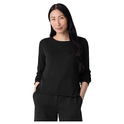 Eileen Fisher Peruvian Cotton Blend Bateau Neck Sweater Women