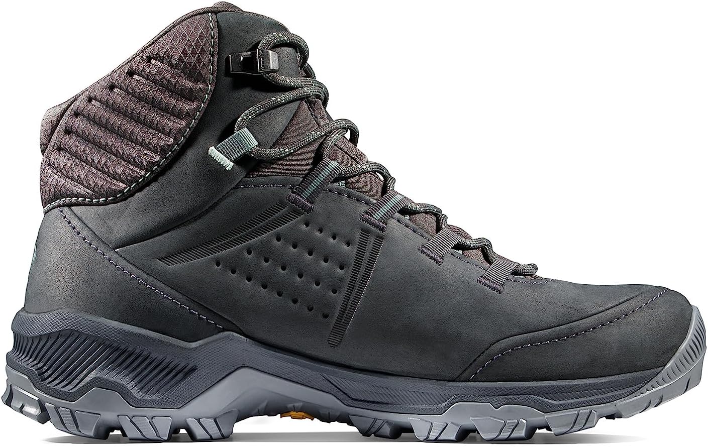 Mammut Women’s Nova IV Mid GTX Hiking Shoes, Black, Vibram Sole, 3D Memo Foam, Lightweight Day Hike Comfort