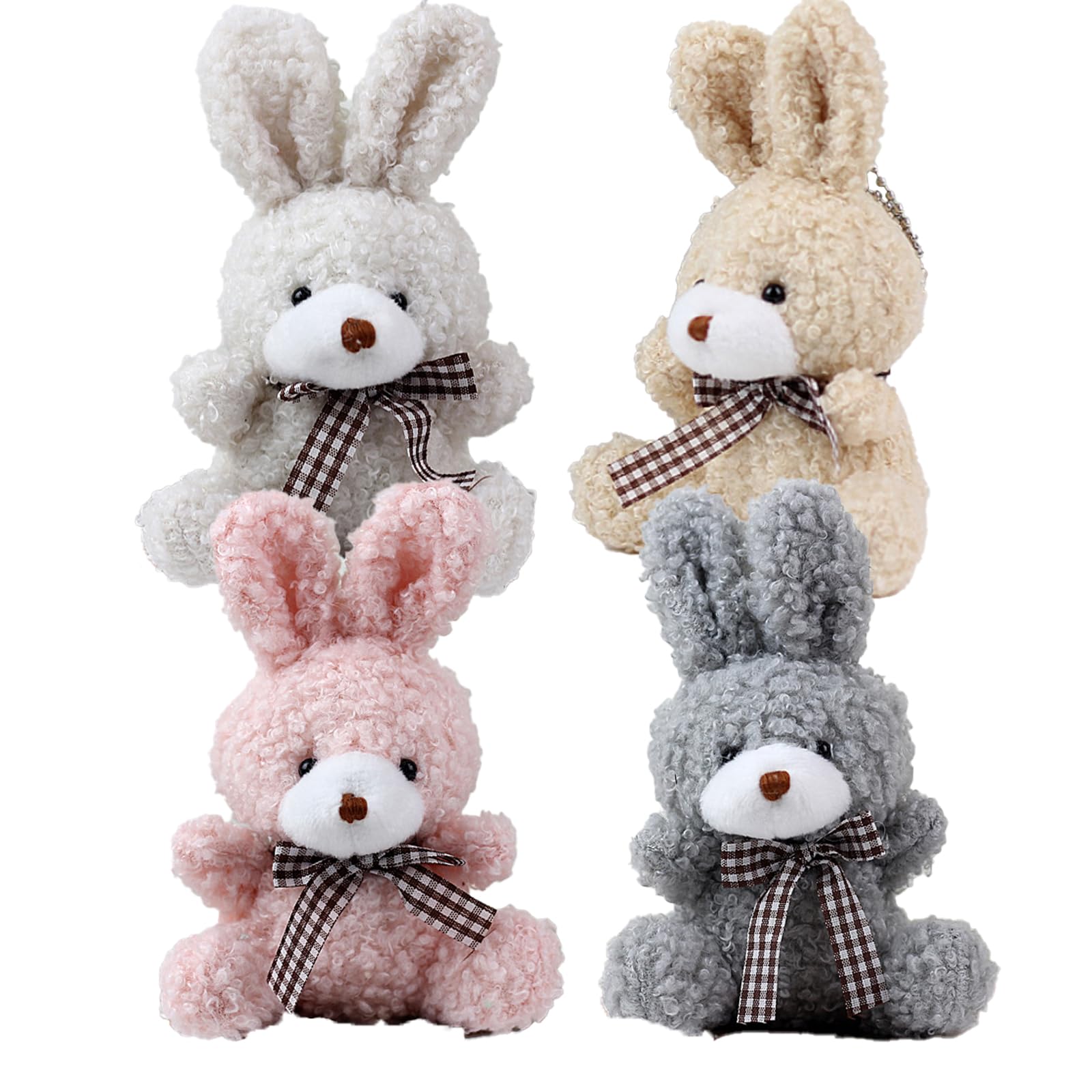 CtiUjdx Rabbit Soft Toy, 4 Piece Mini Plushies Set