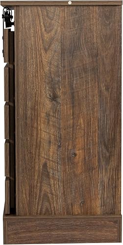 Miniatura 7 de LOXUCVE Armario de barra de gabinete aparador de 31.89 pulgadas con puerta corrediza de granero y estantes de almacenamiento para pasillo, entrada,