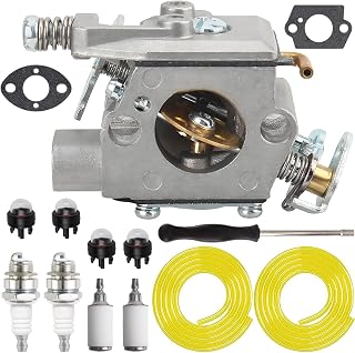 309376002 Vergaser für Homelite RY3714 RY3716 für Ryobi Gas Kettensäge Vergaser mit Primer Glühbirne Zündkerze Kraftstofffilter Dichtung Kraftstoffleitung Schlauch Einstellwerkzeug