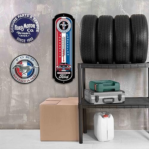 Miniatura 6 de Ford Genuine Parts and Service - Letrero redondo de metal para garaje o cueva de hombre