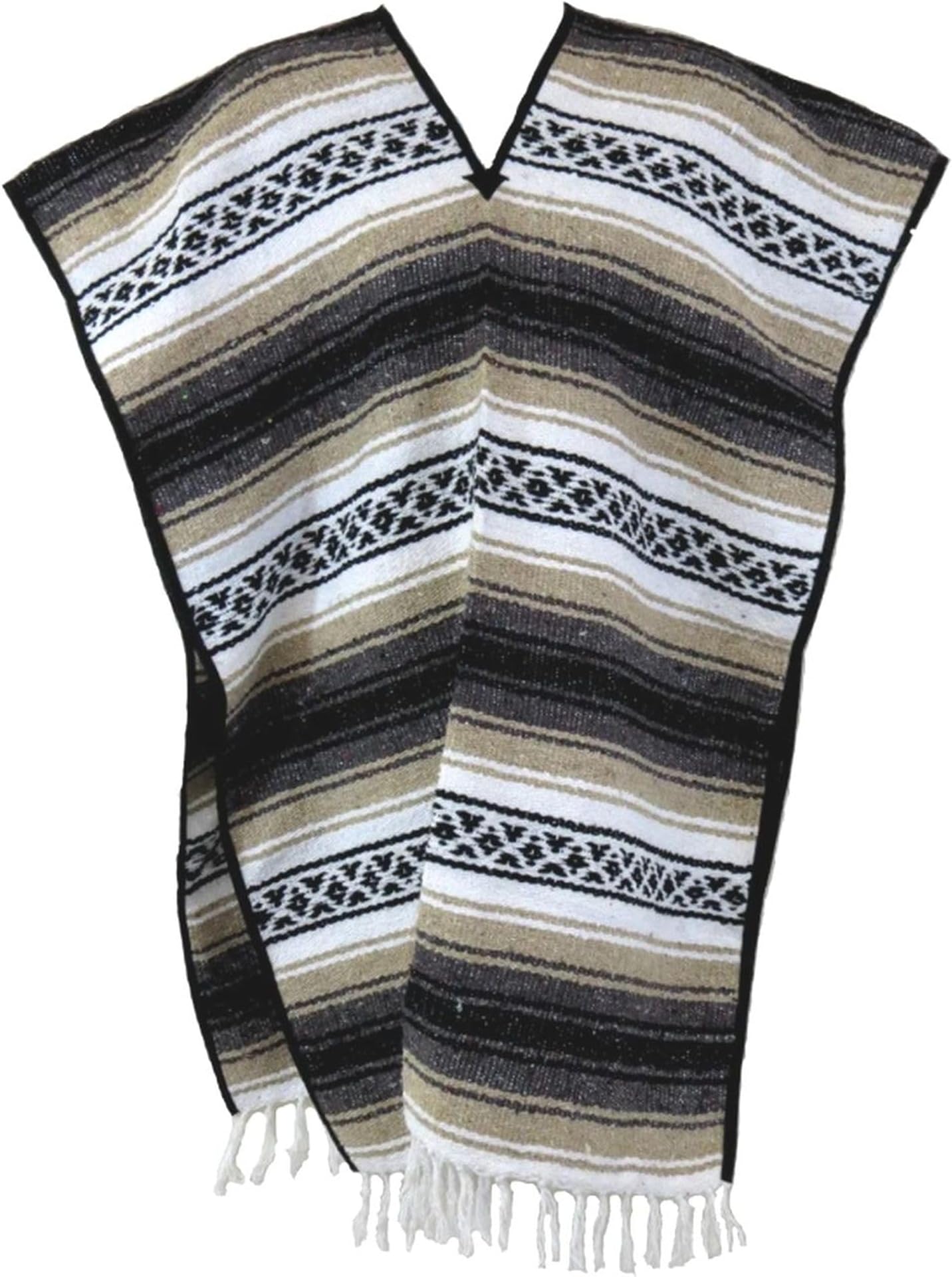 Classic Mexican Blanket Poncho