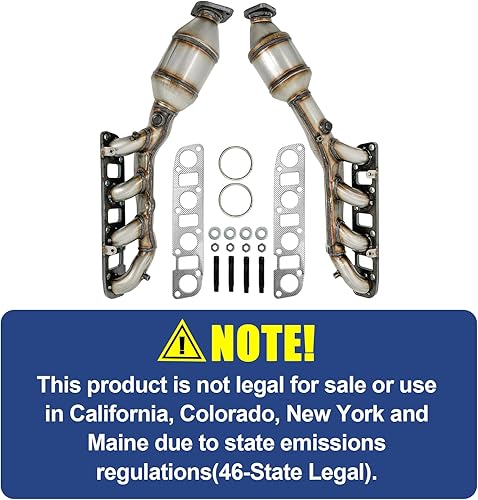 Miniatura 5 de 674-089 674-090 Convertidores catalíticos izquierdo y derecho para Infiniti QX56 Sport 2011-2013 QX80 Sport Nissan Titan XD 2017-2021 Armada NV 2500