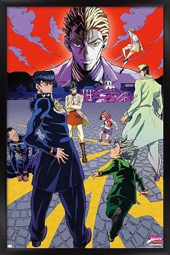 Trends International JoJo's Bizarre Adventure - Póster de pared de arte clave de la temporada 3, 22.375 x 34 pulgadas, versión enmarcada negra disponible en Yaxa Colombia