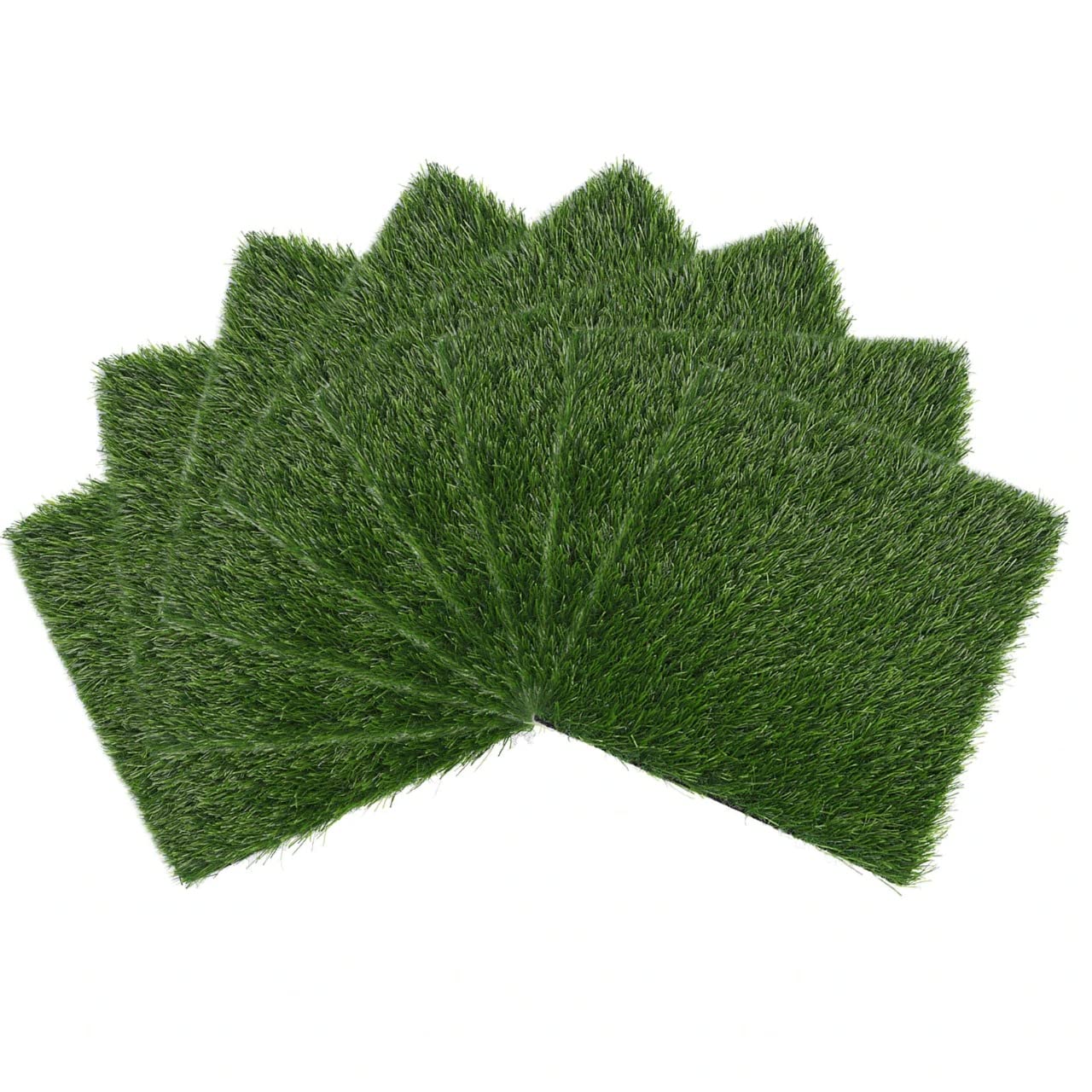 Medetai Artificial Grass Rug Indoor Outdoor Synthetic Fake Grass Doormat Turf Mat for Garden Lawn Landscape Garden Wall Balcony Home Decor Lawn 25mm (1x1feet) 10pcs-image-21
