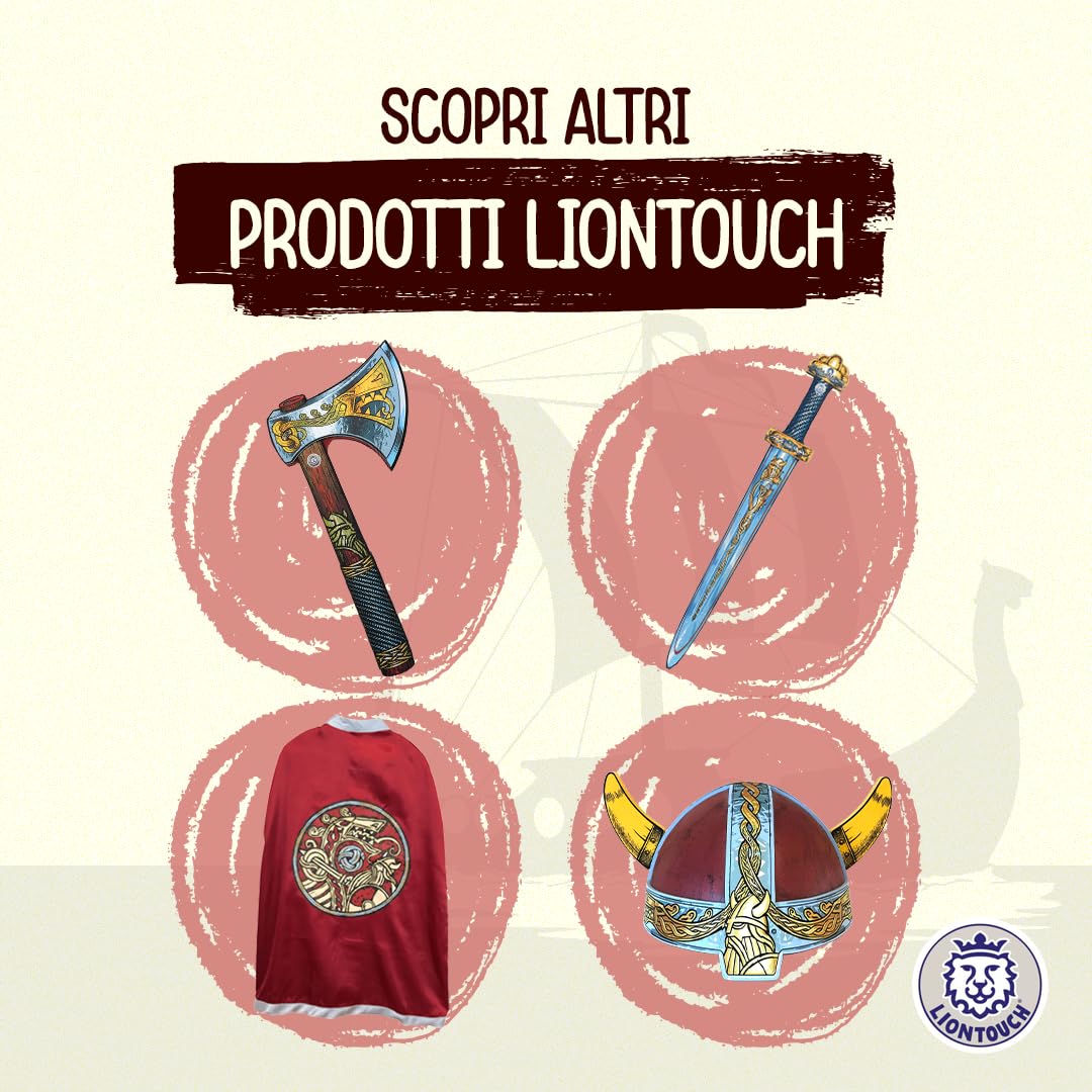Liontouch - Spada da Principe Cuor di Leone - età 3-8 | Giocattolo in Gommapiuma Tema Medievale per Avventure Cavalleresche | Arma Sicura e Accessorio per Battaglie, Travestimenti, Costumi da Bambini