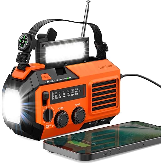 FosPower Emergency Weather Radio with Power Bank