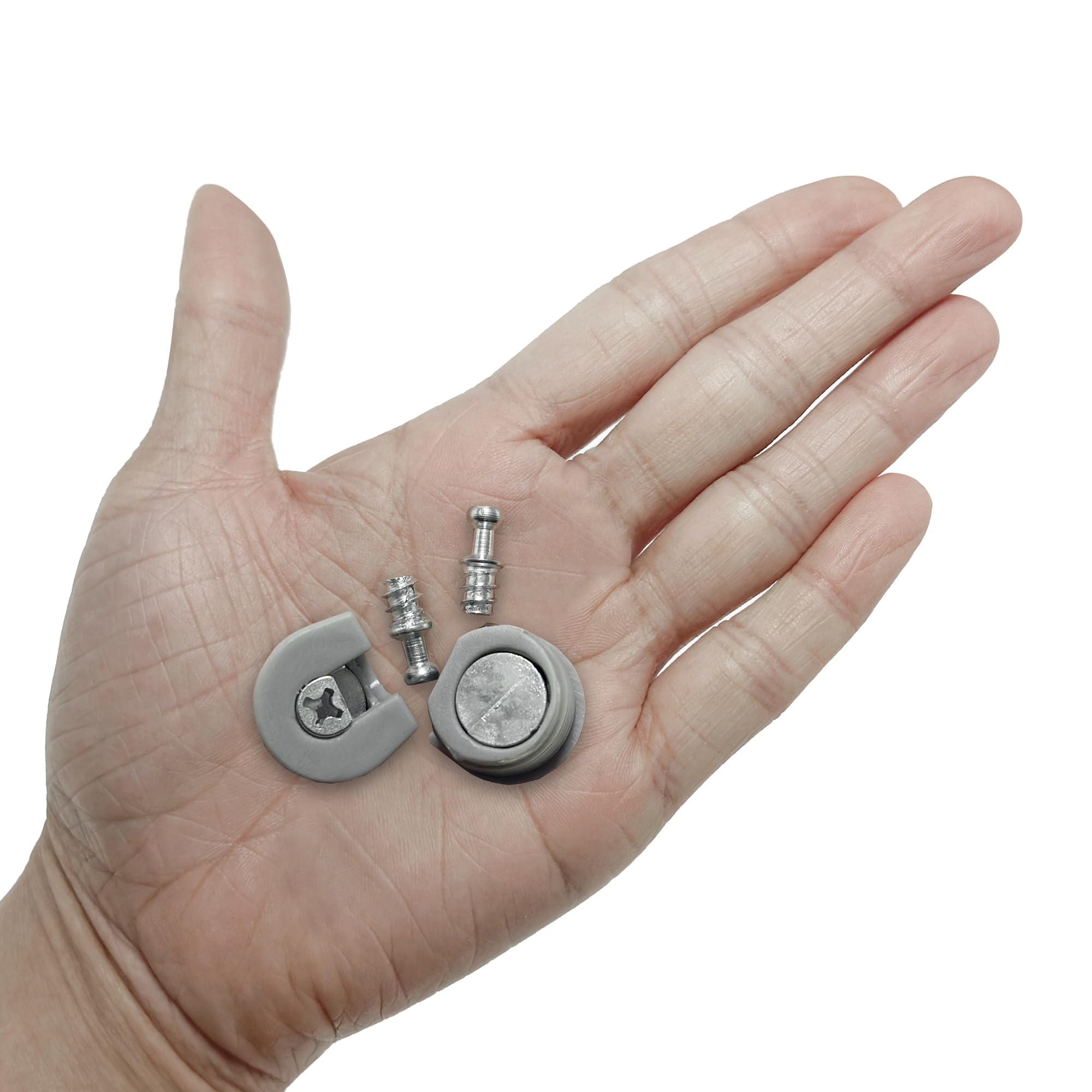 30 PCS Furniture Connectors Eccentric Cam Lock,Funiture Connection Fixing Screws (Grey), M6 - Image 3