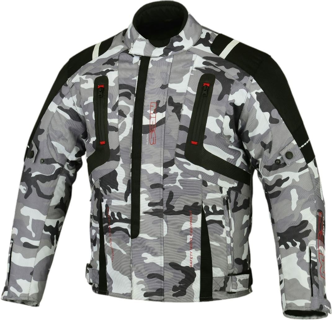 MBSmoto MJ20 Fast Motorcycle Motorbike Urban Touring Sports Textile Men's Jacket (L, CAMO)