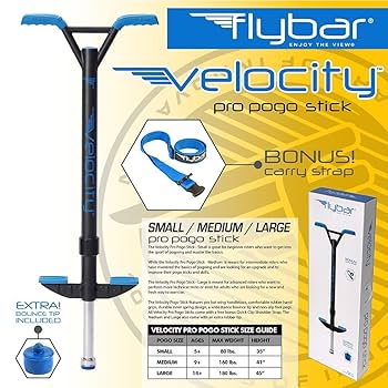 Flybar Velocity Pro Pogo Stick Small - Ages 5 to 9, 40 to 80