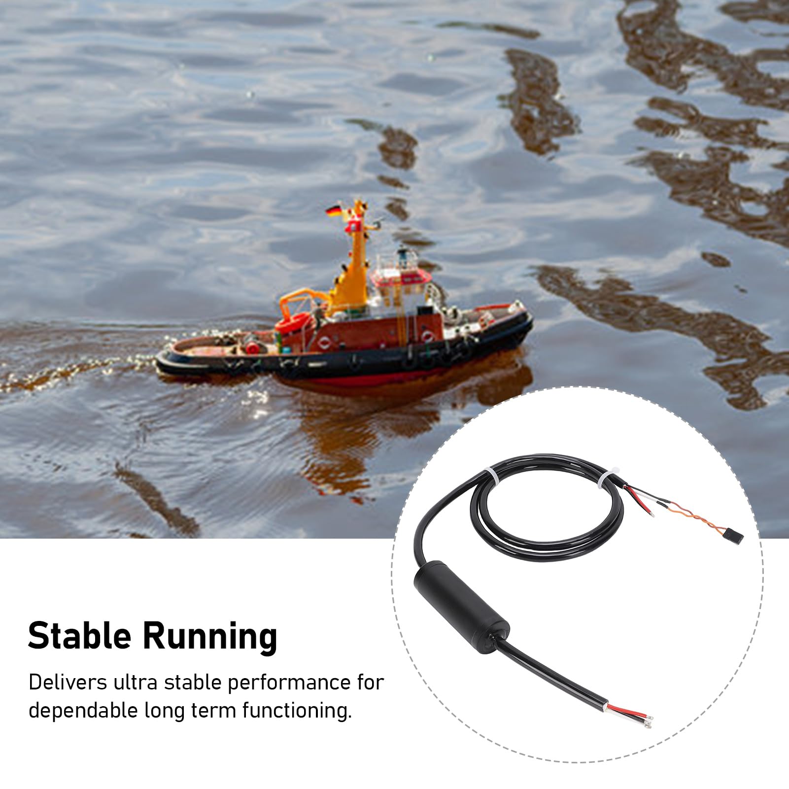 SIXRUN 100 M Unterwasser-Triebwerk ESC, Aluminiumlegierung, Bürstenloser Elektronischer Geschwindigkeitsregler, 35 A, 2 Bis 6 S, Wasserdichtes Metallgehäuse für RC-Boot-Unterwasserantrieb
