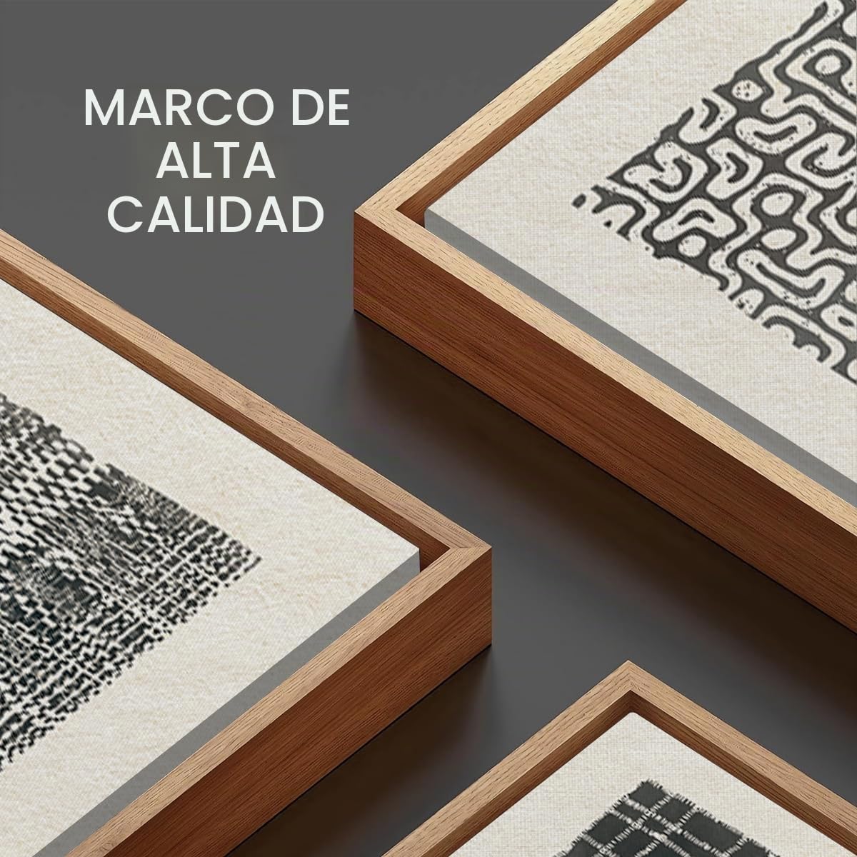 BINCUE 3 piezas arte de pared abstracto bohemio,Líneas Beige Lienzo Murales,Cuadros en Lienzo Blanco y Negro,Decoración de Pared Moderna Sala de Estar,Póster de Línea Geométrica Dormitorio Oficina