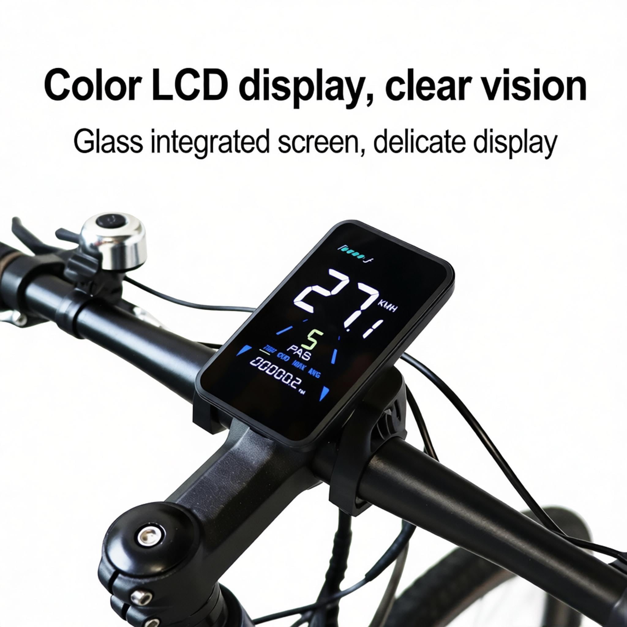 LCD-Bildschirme für Elektrofahrräder, NC-81F, wasserdicht, Armaturenbrett, Computer, E-Bike-Panel, Armaturenbrett, Mountainbike, Computer, Geschwindigkeits- und Trittfrequenz-Monitor