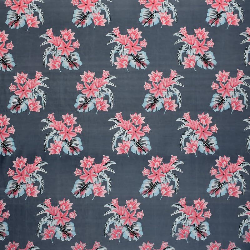 Image of Florida Elastic Fitted Bedsheet for Double Size Bed with Pillow Covers and Made of Cotton with Floral Print
