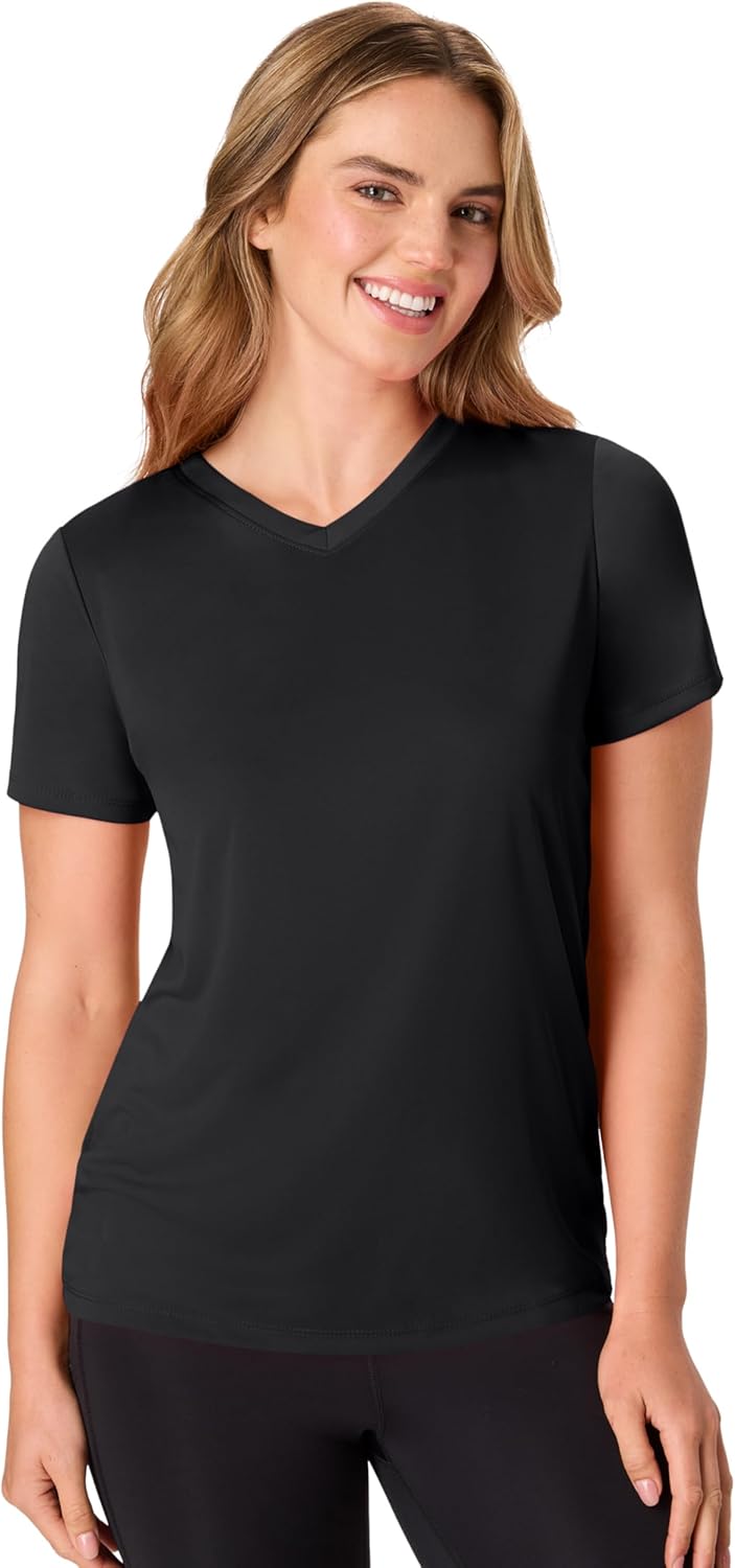 Hanes Women's T-Shirt, 5-Pack, Sport Cool DRI V-Neck Performance Tees, Moisture-Wicking, Sun Protection