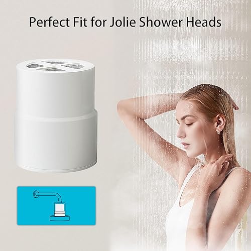 Miniatura 2 de Paquete de 2 filtros de repuesto compatibles con cabezal de filtro de ducha JOLIE para agua dura, metales pesados, cloro y sustancias nocivas